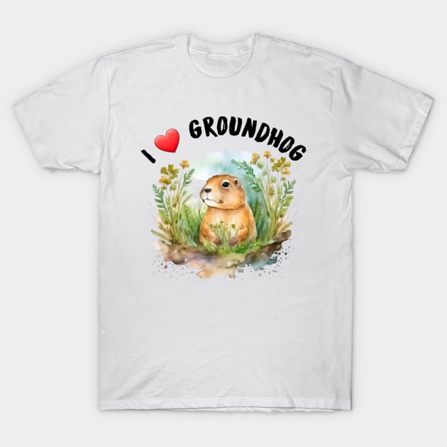 I love groundhog T-Shirt by sukhendu.12